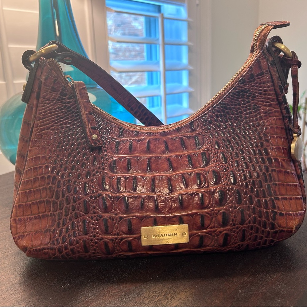 Brahmin Bekka Flirty Hobo Brown Leather Shoulder Bag